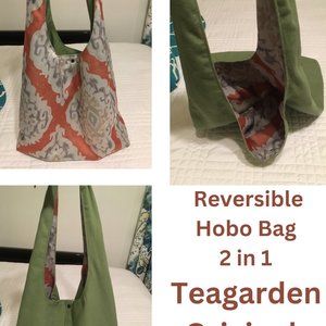 Teagarden Originals Reversible Big Carryall Hobo Sack BOUTIQUE